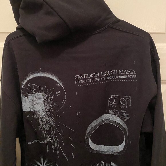 New Swedish House Mafia Paradise Again Tour Black Hoodie Sweatshirt Medium - Picture 4 of 4